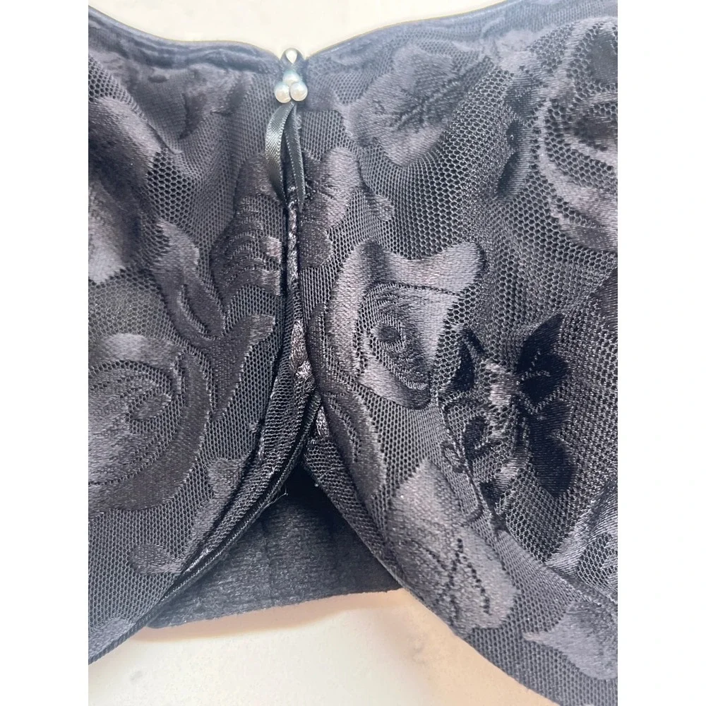 Wacoal Awareness Underwire Bra 85567 Black Floral Lace Full Figure 40DD